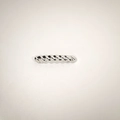 Polished silver twisted rope hair clip with a sleek spiral design for women - Silver Braid