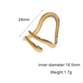 Dettagli dell'anello a onda in acciaio inossidabile placcato oro 18k diametro 18,5 mm - Oro
