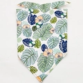 Tropical monstera leaf print pet bandana with golden stitching on white background - L / Pattern 1/Monstera Orchid