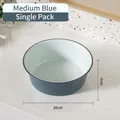 Medium size 26cm diameter blue and grey contrast washbasin for home and baby use - Blue & White - Medium