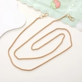 Golden wheat pattern metal chain strap with lobster clasps for DIY phone cases and bags - 4mm Gold Twisted Chain