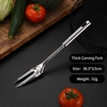 Forchettone da carne in acciaio inossidabile con due rebbi per uso professionale - Forchetta da Carne Spessa (1mm)