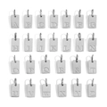 Polished silver square pendant set with 26 English letters A to Z in stainless steel - Letter A / Steel