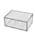 Stackable clear acrylic drawer storage box for cosmetics and jewelry organization - Extra Large (23x16.5x10cm) / Clear