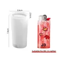 Silicone mold for BIC J3 lighter case, 7.8cm height with translucent white finish - Compatible with J3 Model / White Semi-Transparent