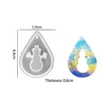 Christmas snowman teardrop resin silicone mold for DIY crafts with size markings - Snowman Pendant