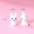 Miniature resin white rabbit figurines for micro landscape gardening with dimensions - Rabbit-White