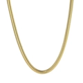 Elegante collar de cadena de serpiente dorada con acabado metálico brillante minimalista - Dorado (DDK213)