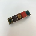 Set of 5 colorful miniature vintage book hair clips with gold foil patterns - 17# Western Style Book Clip