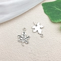 Silver alloy maple leaf charm for DIY jewelry making with realistic vein texture - Maple Leaf / 16x23mm