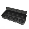 8 trous boules de glace noir (avec entonnoir)