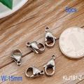 Stainless steel 15mm lobster clasp for DIY jewelry making with coin size reference - Steel Color Lobster Clasp (KLJ181-Z)