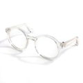 Classic round clear frame pet sunglasses with transparent resin finish for cats and dogs - Clear Round Frame
