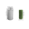 Lavender embossed silicone candle mold with cylindrical sunflower craft pattern - Lavender Cylinder