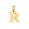 Golden letter R initial pendant for personalized DIY necklace or bracelet jewelry - Letter R (Gold)