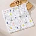 Soft six-layer cotton gauze baby towel with cute alpaca and cactus cartoon patterns - Little Alpaca
