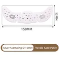 Waterproof silver metallic freckle face tattoo stickers with lip and star patterns - Silver Stamping Freckle Face Patch(QT-0099)