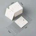 White jewelry display card 5.5x5.5cm with transparent 9x6.5cm packaging bag set - 5.5*5.5cm Korean (no 925) Card + Bag