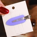 Detail von 6cm lilafarbenem Acetat-Haarclip mit Metallverschluss auf einer Karte - 6# Haarspange Ohne Knicke / 6cm / Lila