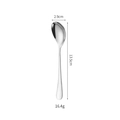 304 stainless steel dessert spoon, 13.5cm length and 16.4g weight, silver finish - 410 Stainless Steel Extra Small Teardrop Spoon