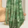 Brins de perles carrées en pierre naturelle verte pour la création de bijoux DIY - 4x4mm (Environ 38cm Fil) / Aventurine Verte