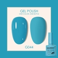 Deep blue soak-off UV LED gel nail polish 7.5ml with matte and glossy finish swatches - Blue (044)