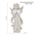 Vintage style white praying angel statue resin ornament height 30.5cm weight 650g - Girl Praying Angel Ornament (30CM Antique)