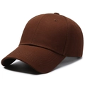 Classic dark brown cotton baseball cap with a six-panel structure and curved brim - Adjustable / Coffee