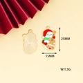 Detail of colorful snowman alloy pendant with dimensions 25mm x 15mm for DIY crafts - Cello Christmas Snowman