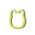 Green cat head shape spring ring connector for DIY keychains and bag accessories - Apple Green