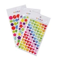 Creative DIY jumping box gift with 6 sheets of colorful heart and star shape stickers - Heart Star Circle Stickers