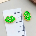 Perles nuages émaillées vertes en alliage doré avec mesure de 1,5 cm pour bijoux DIY - Grand (22431)