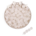 Frosted white translucent acrylic round beads for DIY handmade jewelry crafts - White