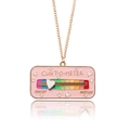 Pink Social Battery enamel pin brooch with adjustable dial and golden rotating pointer - Pink Gauge Necklace / Mood Meter Necklace