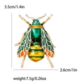 Spilla a forma di scarabeo in lega smaltata con dettagli oro e verdi per abiti e camicie - Verde 0709-GN