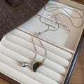 Elegant 24k gold plated horse necklace with tiger eye stone moon pendant and silver drop - Silver Snake Chain Tiger Eye Moon Teardrop Necklace