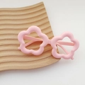 Lunettes de soleil roses en forme de fleur pour enfants avec monture mate et style mignon - Cadre Unique / Rose