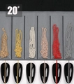Japanese style metallic nail art chains in six colors including gold and rose gold for manicure - 20# Mixed Color Metal Chain