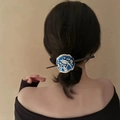 Elegant Cloisonne bird and flower hair stick for vintage Chinese bun hairstyles - Cloisonne Hair Stick