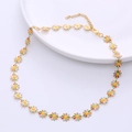 Bohemian 18k gold plated stainless steel necklace with colorful enamel daisy flowers - Mixed Color Flowers 2