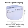 Dual-chamber 240ml silicone split cup for resin mixing and color pouring crafts - 2-Layer Split Cup