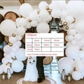 Kit arche de 125 ballons blanc et or avec chaîne de 5m pour décoration de fête - Type 1-Blanc/Or Arche de Ballons Simple