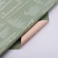 Waterproof bouquet wrapping paper in matcha green and champagne with artistic typography - Korean Film English - Matcha + Champagne