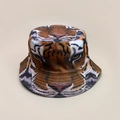 Cappello alla pescatora reversibile con stampa tigre realistica in stile hip hop - 56-58cm / Tigre Stile 1