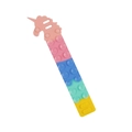 Braccialetto unicorno in silicone con bolle pop-it colorate e ventosa antistress - Unicorno Rosa Blu Verde Giallo