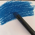 Deep blue heavy oil pastel with thick texture and high pigment on white paper - Blue