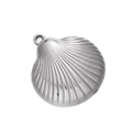 Polished stainless steel seashell pendant charm for DIY ocean jewelry making - Steel 524# Large Shell / 25*28mm