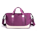 Large capacity gym duffel bag for women, purple travel yoga bag with wet dry compartment. - 19 Inch / Deep purple
