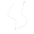 Elegant silver minimalist chain necklace featuring a small letter pendant on white background - Letter G Style (XL2131【G】)