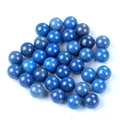 Polished non-porous blue agate stone ball 14mm spheres for DIY jewelry making - Blue Agate